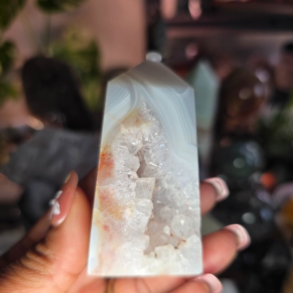 Druzy Pink Amethyst Tower
